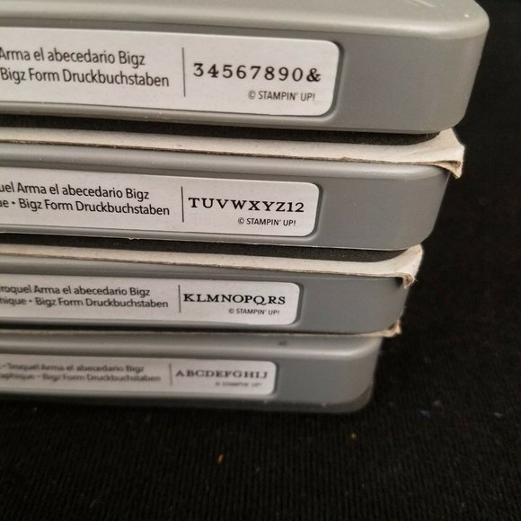 Stampin' up! Sizzix typeset UPPER CASE alphabet Bigz dies (set of 4) - Picture 4 of 14